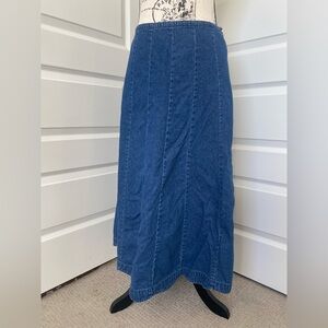 Vintage 90s New Direction Denim Midi Skirt